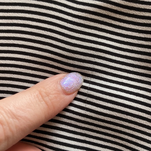 Loft Black and White Tank Top Small Petite SP Stripe Striped - Picture 7 of 8